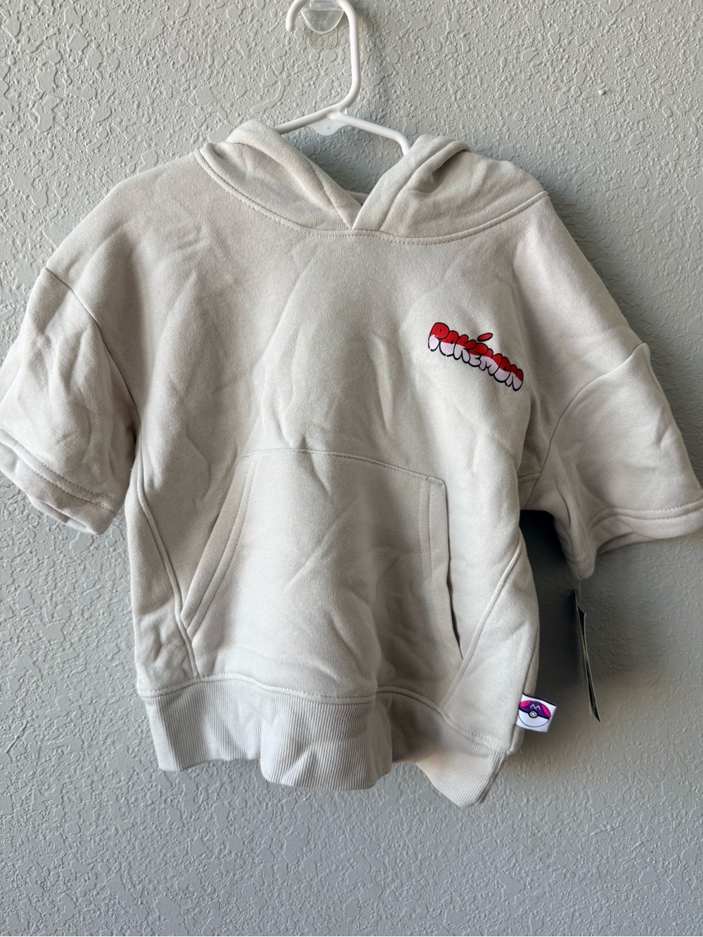 Target Kids Cream Short-Sleeve Hoodie with Red Graphic